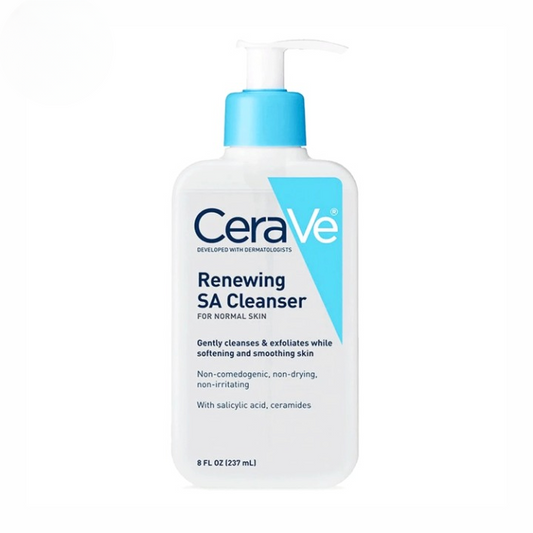 CeraVe Renewing SA Cleanser And Hydrating Cleanser with Salicylic Acid & Ceramides – (237ml)