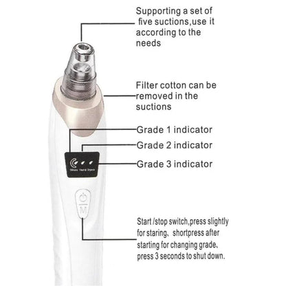 Face Vacuum Suction Blackhead removal for nose And Face