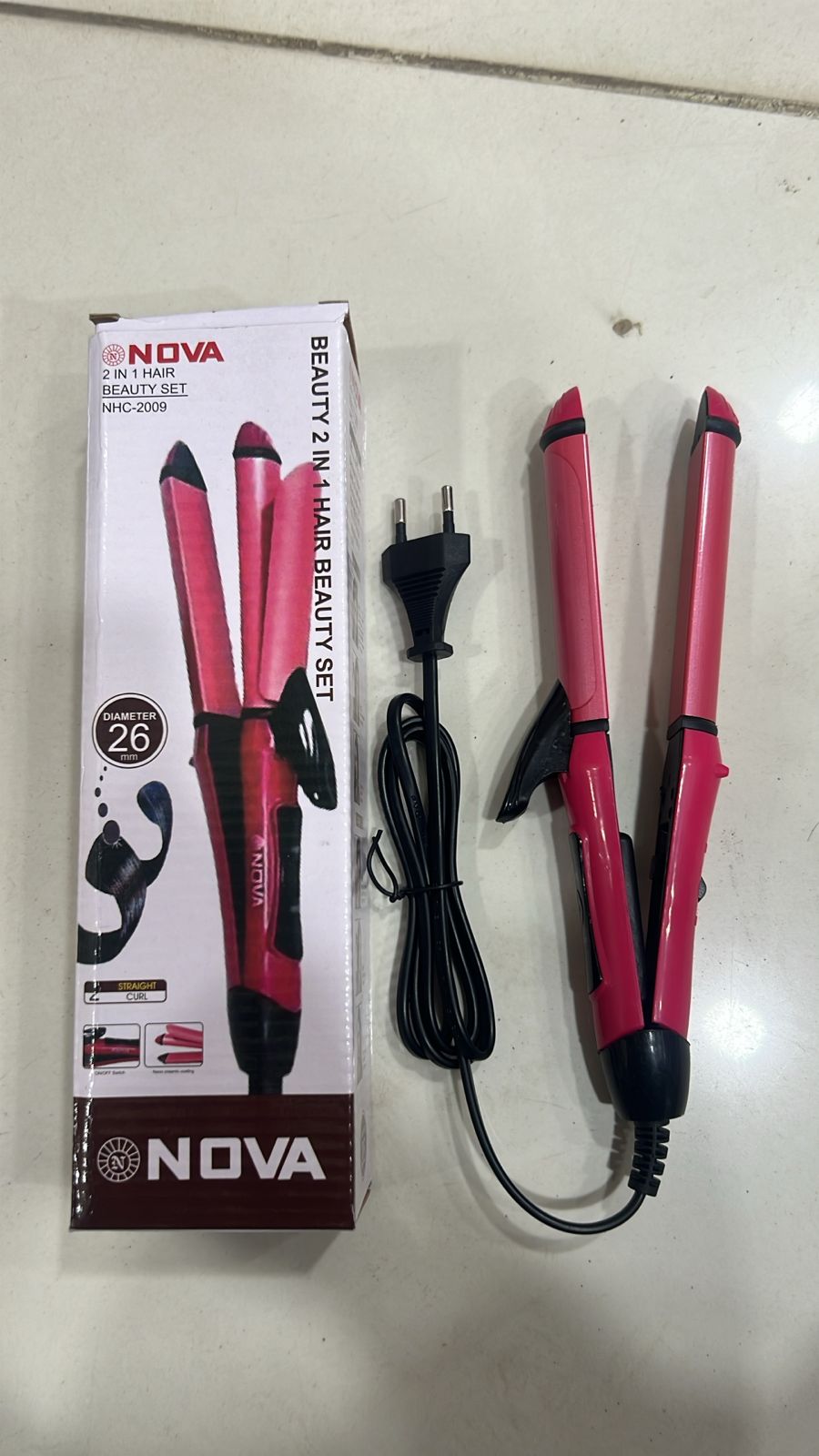 Nova 2‑in‑1 Hair Straightener & Curler