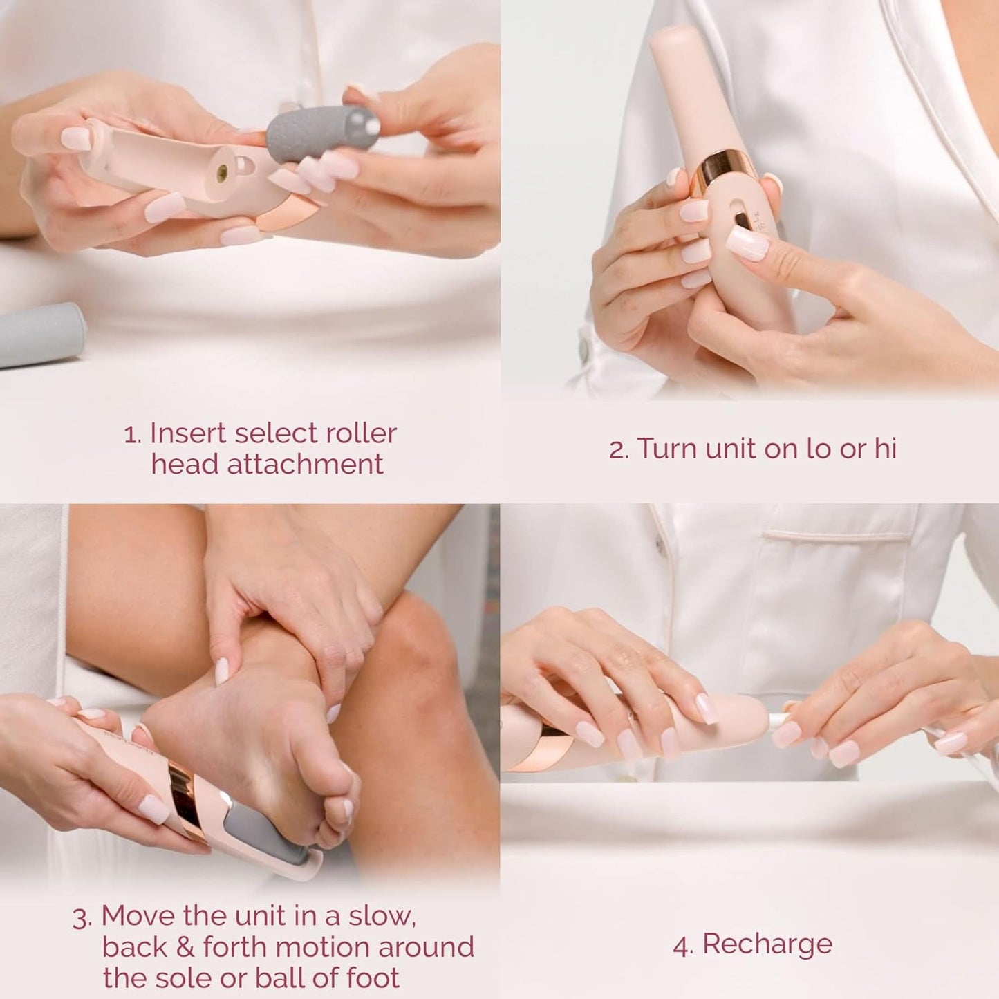 Rechargeable Electric Pedi Foot Filer Effective Callus Remover For Soft Smooth Feet