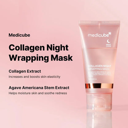 Medicube Collagen Overnight Wrapping Peel Off Facial Mask Pack 75ml Korean Skincare For Radiant Hydrated Skin - Made In Korea