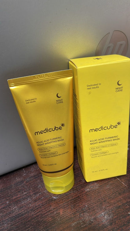 Medicube Turmeric Overnight Wrapping Peel off mask For Glowing Elastic Skin