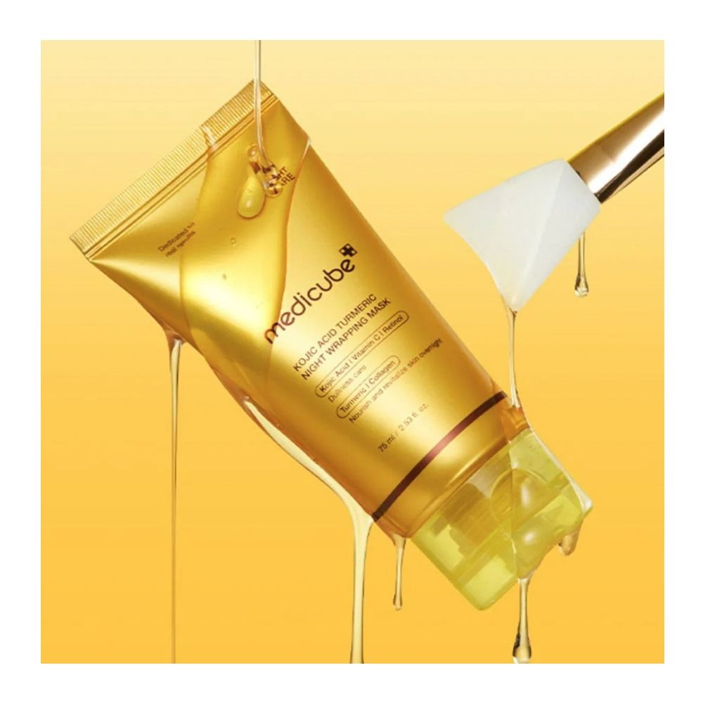 Medicube Turmeric Overnight Wrapping Peel off mask For Glowing Elastic Skin