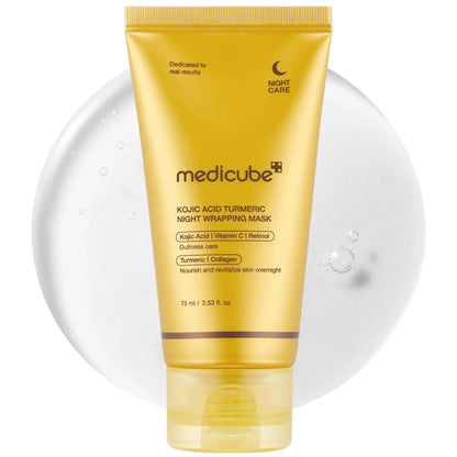 Medicube Turmeric Overnight Wrapping Peel off mask For Glowing Elastic Skin