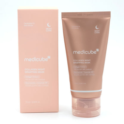 Medicube Collagen Overnight Wrapping Peel Off Facial Mask Pack 75ml Korean Skincare For Radiant Hydrated Skin - Made In Korea