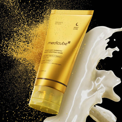Medicube Turmeric Overnight Wrapping Peel off mask For Glowing Elastic Skin
