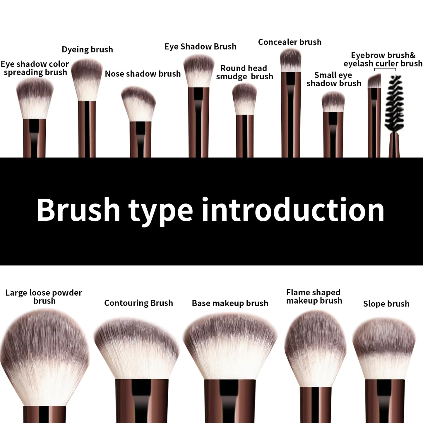 13PCS Makeup Brush Set . Cosmetic Beauty Tool for Face